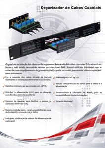 Organizador de cabos coaxiais para cftv